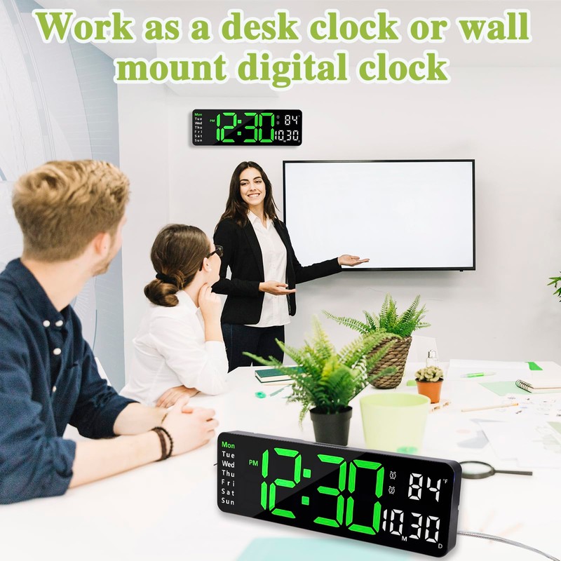 13 inch/16 Inch Digital Wall Clock, LED Wall Clock, Large