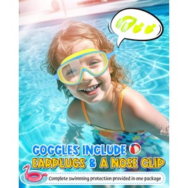 Kids Swim Goggles 2 Pack, Anti-Fog No Leaking Swimming Goggles with UV Protection, Wide View Swim Glasses for Boys Girls Youth Teens Age 4-16