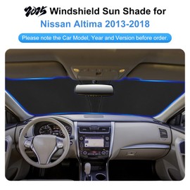 Car Sun Shade for 2013-2018 Nissan Altima Accessories Windshield Sunshade Cover Front Window Shade Custom Fit Altima Sun Visor Protector Foldable Blocks UV Rays