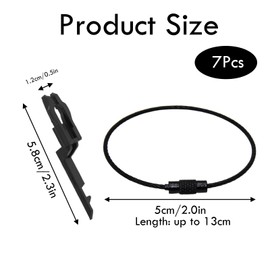 17PCS Fire Alarm Test Key, Fire Alarm Key, Black and White Keys with a Wire Ring Fire Safety Call Point Test Keys for Building Maintenance and Emergency Response