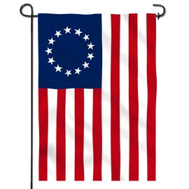 Anley Garden Flag USA Betsy Ross - Banderas de jardín Americanas históricas Decorativas de EE. UU. - Doble Cara y Resistente a la Intemperie y Doble Costura - 18 X 12.5 Pulgadas
