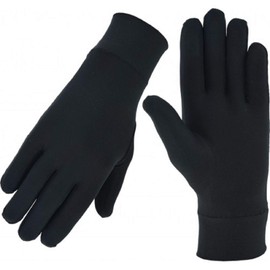 Swift Wear Thin Silk Liner Inner Gloves Ski Motorcycle Skiing Walking Cycling Thermal Glove (Black, L)