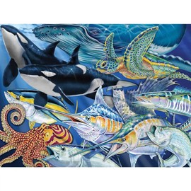 Bits and Pieces – 1000 Piece Jigsaw Puzzle for Adults – Ocean Life - Underwater Sea Creatures Jigsaw Puzzle by Tim Jeffs, Completed Puzzle Size: 20" x 27"