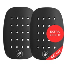 JDP Light Shin Pads, Extremely Light/Barely Noticeable Mini Shin Pads, Football, Universal Size, 9 x 6 cm, Men's Shin Pads, Small Shin Pads, Children's Football Black