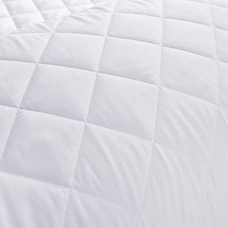 Joybees Pillow Protectors 6 Pack – White Quilted & Zipped