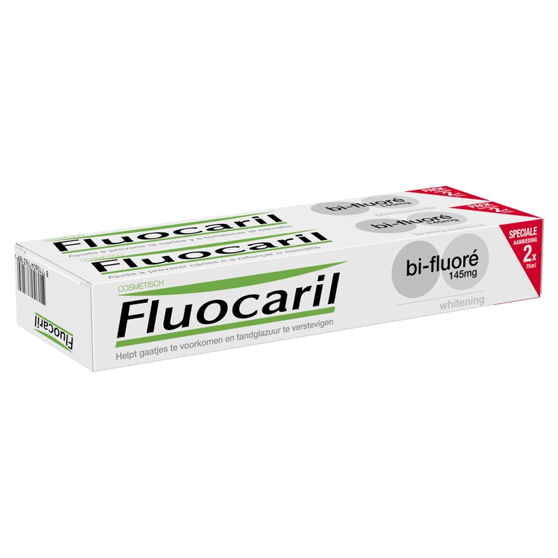 Fluocaril Bi-Fluorinated Whiteness Toothpaste 2 x 75ml