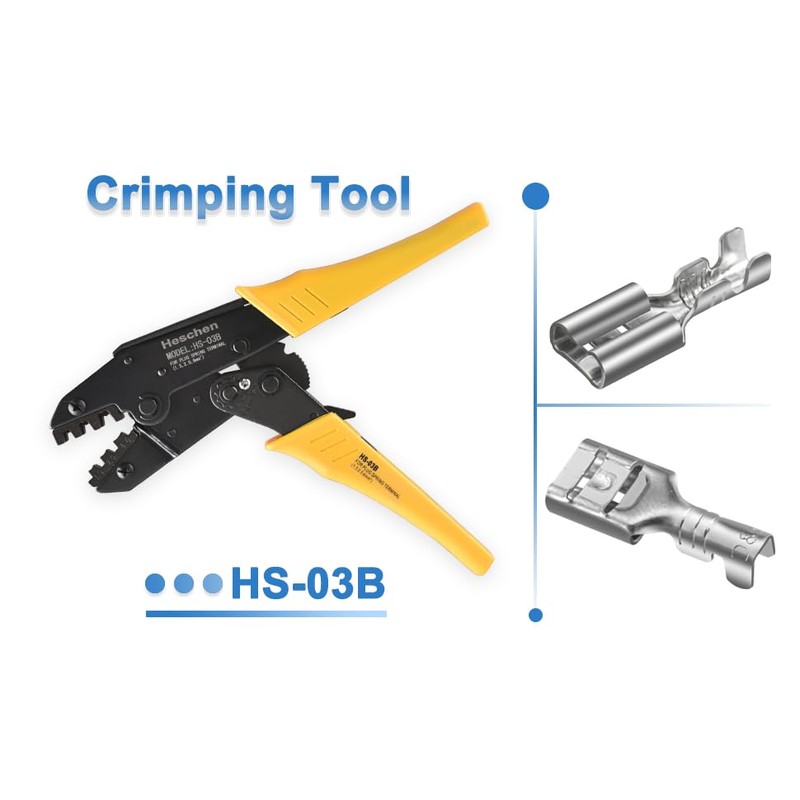 Heschen female spade quick splice crimp terminals 4.8mm crimp connector