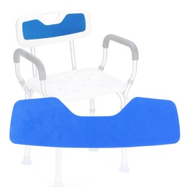MESINURS Shower Chair Back Mat, Blue, EVA Foam, Bath Safety Accessory