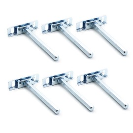 DOJA Barcelona Floating Bracket for Intelligent Shelves 76 x 19 x 11 mm Bolt 10 x 100 mm Pack 6 Invisible Shelf Bracket Safe, Stable and Elegant Floating Shelf Support