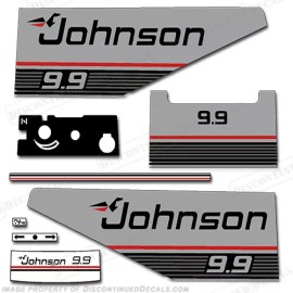 Discontinued Decals Fits Johnson 1987 - 1988 9.9hp Outboard Decal Kit - Decal Reproductions!