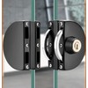 Qrity Stainless Steel Glass Door Lock with Key Open/Close for