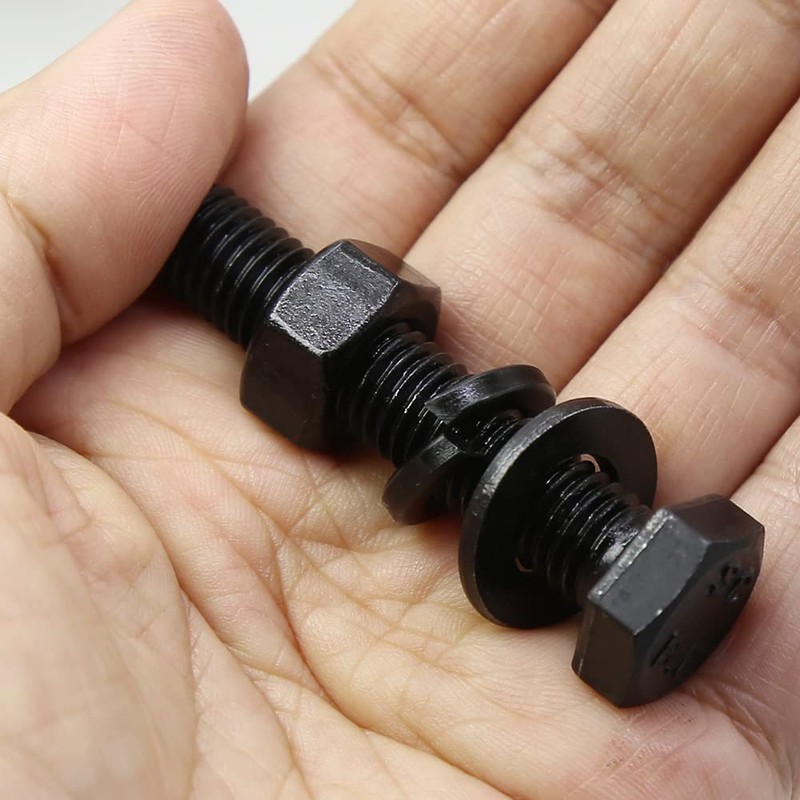 YEEZET Screws M10 48 Pieces Hex Screws Washers Spring Washers