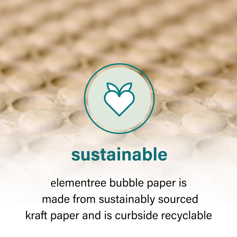 Elementree Paper Bubble Wrap Sheets for Packing, Moving, & Shipping