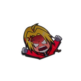 SUGOIISLAPS 4.5" Holographic Waterproof Edward Elric Alphonse Elric Führer King Bradley 7 deadly sins Elric Brothers Full Metal Alchemist Anime Peeker Stickers Weatherproof