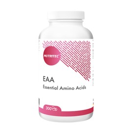 EAA 300 Tabletten - hochdosiert mit 10357 mg, 8 essenzielle Aminosäuren EAAs pro Tag - optimales Verhältnis nach Pattern - ohne Zusätze, vegan, deutsche Qualität | Nutritec