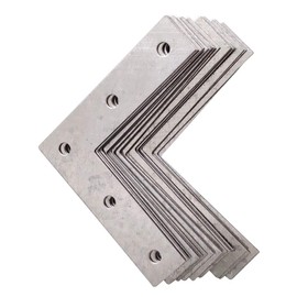 Sipery 4inch Flat Plated Corner Braces Bracket 90 Degree Joint Right Angle Bracket Fastener L Type 0.8mm Thickness 20Pcs for Repairing Wood Furniture