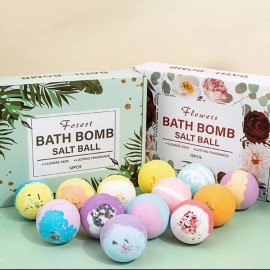 DrP Bath Bombs Gift Set 12pcs, All Natural Organic Bubble Home Spa Set