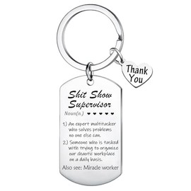 Supervisor Keychain Funny Coworker Gifts Boss Day Gift For Boss Supervisor Gifts Funny Thank You Gifts For Boss Lady Coworkers Colleague Birthday Gift Leadership Gifts