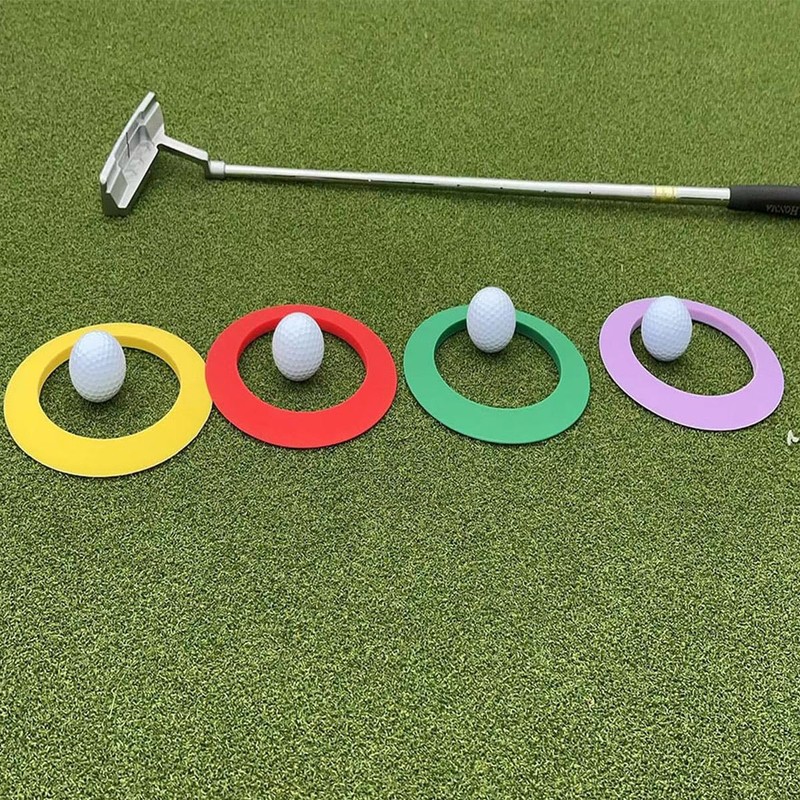 Laroal 3-Piece Golf Putting Hole Cup Ring Indoor Putting Cup