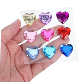 DIYEAH 12 Piezas Diamantes De Imitación Pegatinas Pequeño Corazón Día De San Valentín Etiqueta Engomada Del Clavo 3D Gemas De La Cara Acrílico