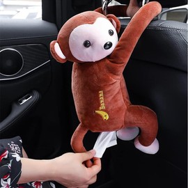NatureMan Creativity Plush Toys Monkey Butt Tissue Holder, Anime Cartoon Paper Napkin Tissue Box, Towels Storage Holder for Car Home Bathroom Accessories ((Brown)
