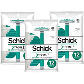 Schick ST2 Disposable Razor, Sensitive for Men, 12-Count Packages (Pack of 3)