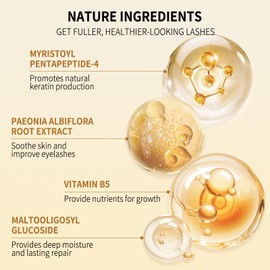 Eyelash Growth Serum for Thicker, Longer, Natural Lashes without Prostaglandin – Grow Luscious, Natural Lashes with Advanced Enhancer | Vegan & Cruelty-Free Treatment