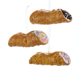 Kurt Adler 4.5 Inch Foam Cannoli Ornaments, Set of 3