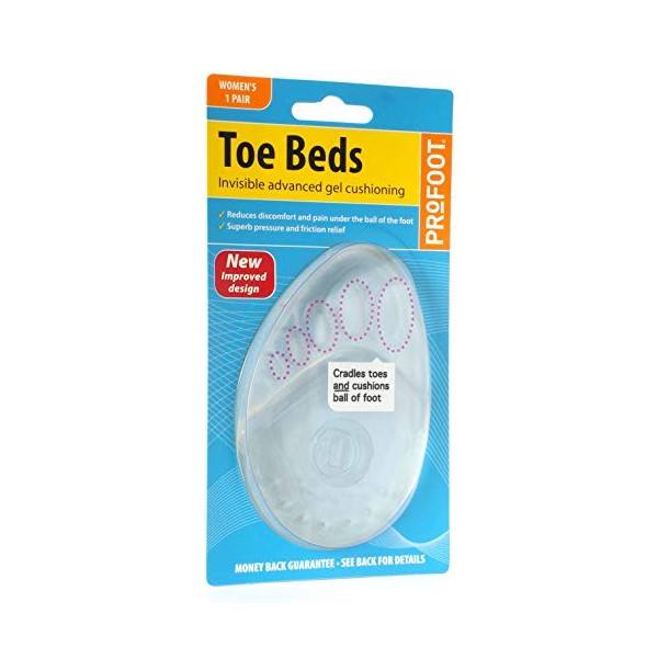 Profoot Toe Beds - Toe & Ball Of Foot Cushions for women - Ball of foot gel pads