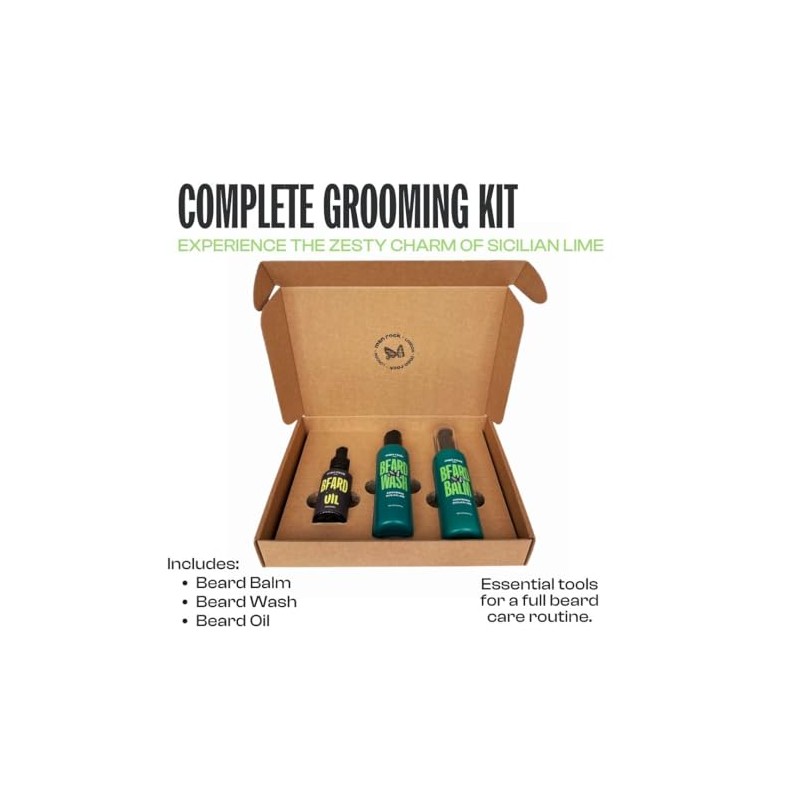 Men Rock Beardy Beloved Awakening Essential Beard Kit Lima Siciliana