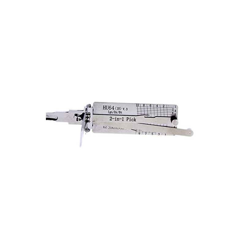 QiDAi 2-in-1 Turbo Decoder Hu64(10) v.3,Pick Car Key HU64,Auto Ignition