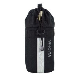 Vincita Voyage Stem Bag Bike Water Bottle Holder Insulated Stem Bag Handlebar Attachment Cup Holder Food Snack Storage for Folding Bikes. (Black, Small)…