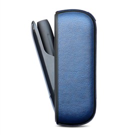 Case for IQOS (Only For Iluma) Cover PU Leather Case Side Cover Protective Cap Interchangeable Outer Cover (Blue)