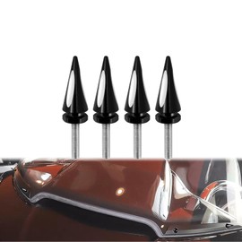 Windshield Trim Bolts Fairing Screws Motorcycle Windscreen Spike Bolts Kit Fit for Harley Road Glide 2015-2023 4 PCS (Black and Sliver)