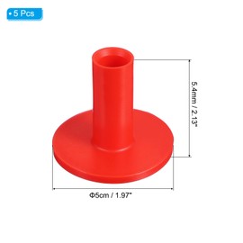 PATIKIL 2.13 Inch Rubber Golf Tees, 5 Pack Tall Practice Training Driving Range Tee Stable Ball Holder for Outdoor Indoor Hitting Mat Backyard, Red