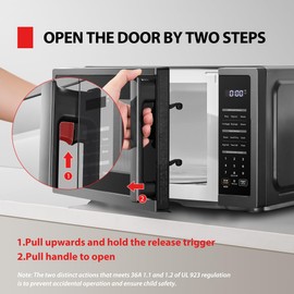 TOSHIBA ML4-EM09PA(BS) Small Countertop Microwave Oven with 6 Auto Menus, Mute Function, Child Lock, Kitchen Essentials for Dorm, 0.9 Cu Ft, 10.6 Inch Removable Turntable, 900W, Black Stainless Steel