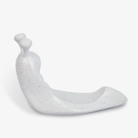 Luminara - White Speckled Ceramic Snail Candle Holder - 5.7" x 3.8" Design to Hold The Luminara Chalky Sphere 3.5x4.25 (Sold Separately)