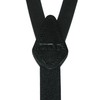 CTM® Women's Coated Leather 1/2 Inch Clip-End Suspenders, Black