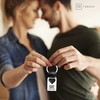 FABACH Leather Heart Keyring with Engraving – Car Lucky Charm
