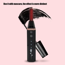Rizador de Pestañas Eléctrico, Rizador de Pestañas Térmico, Rizo de Larga Duración de Calentamiento Rápido, Recargable por USB(negro)