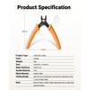 VCELINK Small Wire Cutter 5 Inch, Durable Flush Cutting Plier