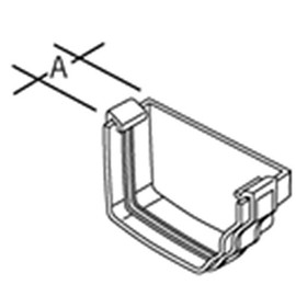 Marley Classic External Stopend (Right Hand) RCE52 Brown for Ogee Style 116 x 75 mm guttering System