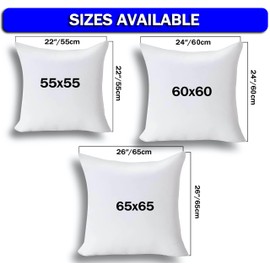 GVTECH Bedding Throw Pillows Insert (Pack of 2) 26 x 26 Inches Bed and Couch Pillows - Indoor Decorative Pillows - Cushion Stuffer Inserts - Anti Allergy Cotton Blend Fabric, White