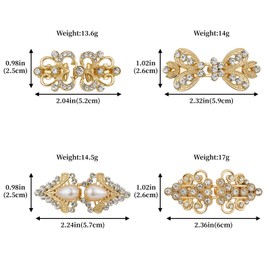 DEVPSISR 4pcs Shirt Dress Cardigan Clip,Women Sweater Shawl Clips for Clothing,Gold