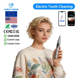 CURVY MOON Ultrasonic Teeth Cleaning Kit WiFi Visual HD Camera Electric Wireless Dental Scaler Stain Plaque Calculus Removercolor: Grey