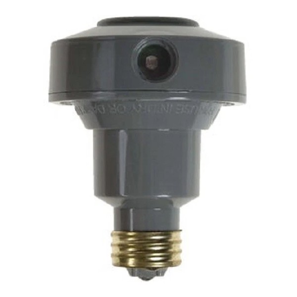 Amerelle (4)-Amerelle Screw-In Gray Floodlight Photocell Lamp Control OLC5CFLBC-4