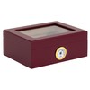 Quality Importers Desktop Humidor, Capri, with Tempered Glasstop, Cedar Divider,
