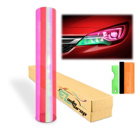 Free Tool Kit 12"x108" (1FT x 9FT) Chameleon Neo Pink Headlight Taillight Fog Light Side Marker Vinyl Tint Film Self Adhesive