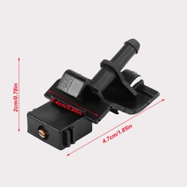 Lyreh 2pcs Front Windshield Washer Nozzles, Black Plastic Windshield Sprayer Nozzle Compatible with Scion & More, Replaces OEM #85381-12300