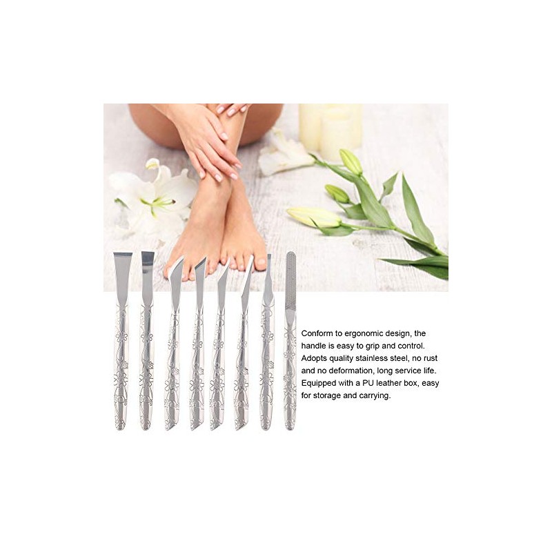 Kit Profesional de Pedicura, 8 Piezas de Limas de Acero